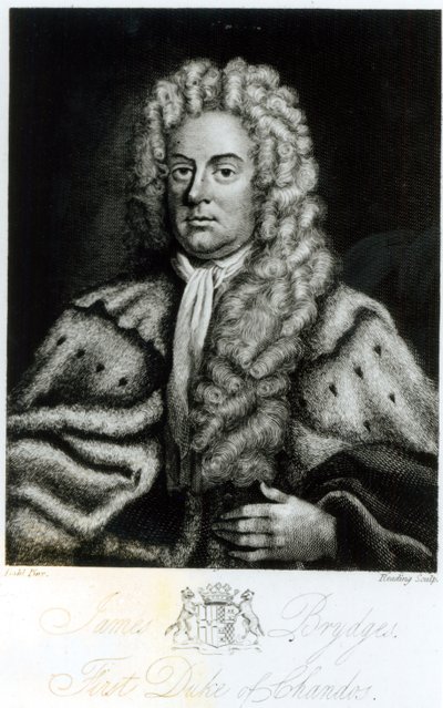 Portrait of James Brydges, first Duke of Chandos, engraved by Burnet Reading by Michael Dahl